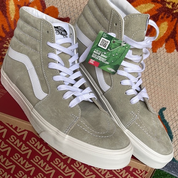 Vans Sk8-Hi Pig Suede Moss Gray/Snow White WMNS sneakers - Picture 8 of 16
